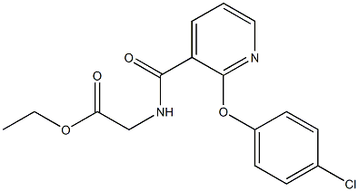 ethyl 2-({[2-(4-chlorophenoxy)-3-pyridyl]carbonyl}amino)acetate Structure