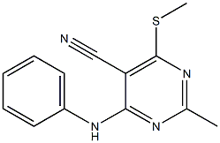 4-anilino-2-methyl-6-(methylthio)pyrimidine-5-carbonitrile