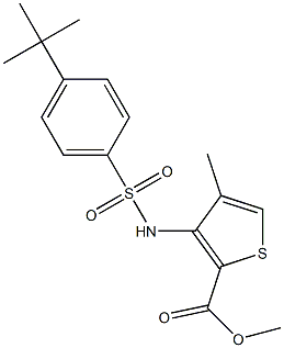 methyl 3-({[4-(tert-butyl)phenyl]sulfonyl}amino)-4-methylthiophene-2-carboxylate