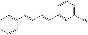 4-(4-phenylbuta-1,3-dienyl)pyrimidin-2-amine 化学構造式