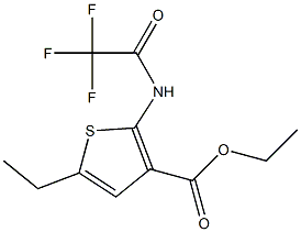 ethyl 5-ethyl-2-[(2,2,2-trifluoroacetyl)amino]thiophene-3-carboxylate Structure