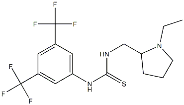 N-[3,5-di(trifluoromethyl)phenyl]-N'-[(1-ethyltetrahydro-1H-pyrrol-2-yl)methyl]thiourea Structure