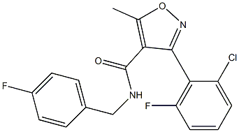  3-(2-chloro-6-fluorophenyl)-N-(4-fluorobenzyl)-5-methyl-4-isoxazolecarboxamide