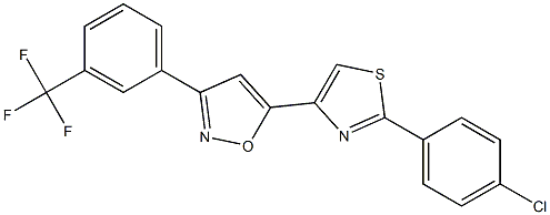 5-[2-(4-chlorophenyl)-1,3-thiazol-4-yl]-3-[3-(trifluoromethyl)phenyl]isoxazole