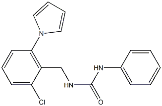 N-[2-chloro-6-(1H-pyrrol-1-yl)benzyl]-N'-phenylurea Struktur