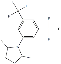 1-[3,5-di(trifluoromethyl)phenyl]-2,5-dimethylpyrrolidine 化学構造式