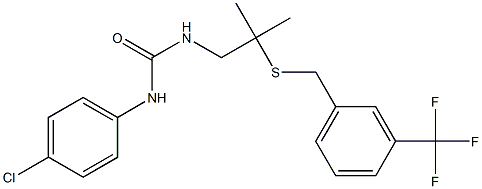 N-(4-chlorophenyl)-N'-(2-methyl-2-{[3-(trifluoromethyl)benzyl]sulfanyl}propyl)urea