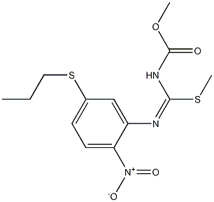 methyl N-[2-nitro-5-(propylthio)phenyl]-[(methoxycarbonyl)amino]methanimidothioate