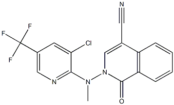 2-[[3-chloro-5-(trifluoromethyl)-2-pyridinyl](methyl)amino]-1-oxo-1,2-dihydro-4-isoquinolinecarbonitrile 结构式