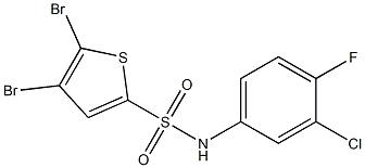 N2-(3-chloro-4-fluorophenyl)-4,5-dibromothiophene-2-sulfonamide Structure