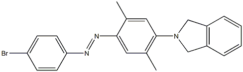 1-(4-bromophenyl)-2-[4-(2,3-dihydro-1H-isoindol-2-yl)-2,5-dimethylphenyl]diaz-1-ene Structure