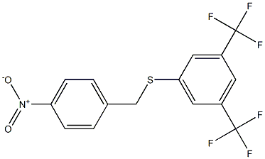 1-[(4-nitrobenzyl)thio]-3,5-di(trifluoromethyl)benzene,,结构式