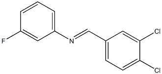 N1-(3,4-dichlorobenzylidene)-3-fluoroaniline Struktur