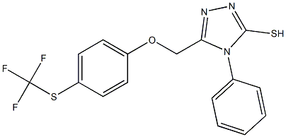  4-phenyl-5-({4-[(trifluoromethyl)thio]phenoxy}methyl)-4H-1,2,4-triazole-3-thiol