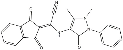 2-[(1,5-dimethyl-3-oxo-2-phenyl-2,3-dihydro-1H-pyrazol-4-yl)amino]-2-(1,3-dioxo-1,3-dihydro-2H-inden-2-yliden)acetonitrile