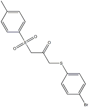 1-[(4-bromophenyl)sulfanyl]-3-[(4-methylphenyl)sulfonyl]acetone 化学構造式
