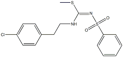 N1-[[(4-chlorophenethyl)amino](methylthio)methylidene]benzene-1-sulfonamide 化学構造式