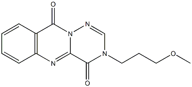 3-(3-methoxypropyl)-4,10-dihydro-3H-[1,2,4]triazino[6,1-b]quinazoline-4,10-dione Struktur