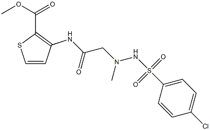 methyl 3-[(2-{2-[(4-chlorophenyl)sulfonyl]-1-methylhydrazino}acetyl)amino]-2-thiophenecarboxylate Structure
