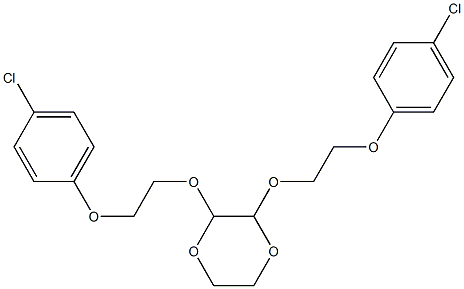 2,3-di[2-(4-chlorophenoxy)ethoxy]-1,4-dioxane 化学構造式