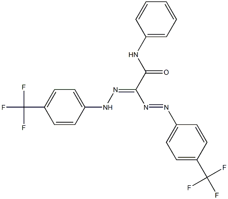 N-phenyl-2-{2-[4-(trifluoromethyl)phenyl]diazenyl}-2-{2-[4-(trifluoromethyl)phenyl]hydrazono}acetamide Structure