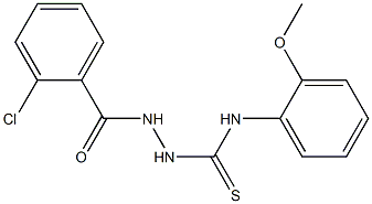 N1-(2-methoxyphenyl)-2-(2-chlorobenzoyl)hydrazine-1-carbothioamide Structure