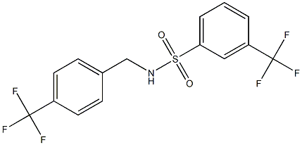 N1-[4-(trifluoromethyl)benzyl]-3-(trifluoromethyl)benzene-1-sulfonamide Structure