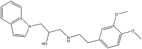 1-[(3,4-dimethoxyphenethyl)amino]-3-(1H-indol-1-yl)propan-2-ol Structure