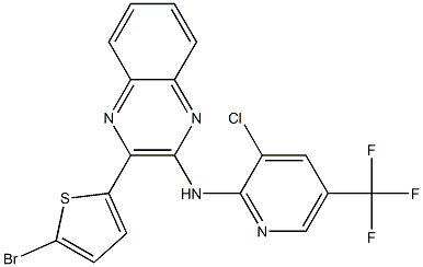 N2-[3-chloro-5-(trifluoromethyl)-2-pyridyl]-3-(5-bromo-2-thienyl)quinoxalin -2-amine 化学構造式