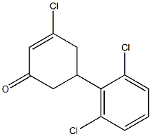 3-chloro-5-(2,6-dichlorophenyl)cyclohex-2-en-1-one Struktur