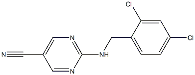 2-[(2,4-dichlorobenzyl)amino]-5-pyrimidinecarbonitrile Structure