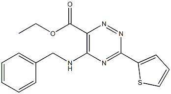 ethyl 5-(benzylamino)-3-(2-thienyl)-1,2,4-triazine-6-carboxylate Structure