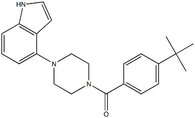 [4-(tert-butyl)phenyl][4-(1H-indol-4-yl)piperazino]methanone Structure