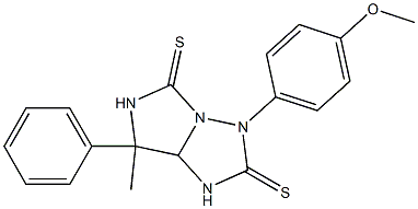 3-(4-methoxyphenyl)-7-methyl-7-phenyldihydro-1H-imidazo[1,5-b][1,2,4]triazole-2,5(3H,6H)-dithione Struktur