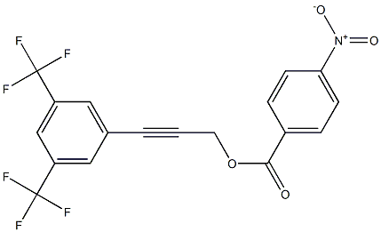 3-[3,5-di(trifluoromethyl)phenyl]prop-2-ynyl 4-nitrobenzoate,,结构式