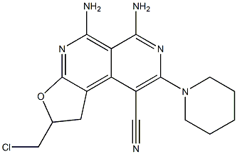  5,6-diamino-2-(chloromethyl)-8-piperidin-1-yl-1,2-dihydrofuro[2,3-c]-2,7-naphthyridine-9-carbonitrile