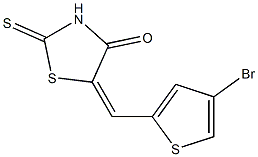 5-[(4-bromo-2-thienyl)methylidene]-2-thioxo-1,3-thiazolan-4-one 化学構造式