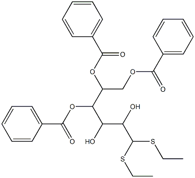 1-[1,2-di(benzoyloxy)ethyl]-4,4-di(ethylthio)-2,3-dihydroxybutyl benzoate