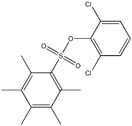 2,6-dichlorophenyl 2,3,4,5,6-pentamethylbenzene-1-sulfonate 化学構造式