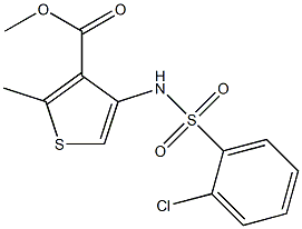 methyl 4-{[(2-chlorophenyl)sulfonyl]amino}-2-methylthiophene-3-carboxylate|