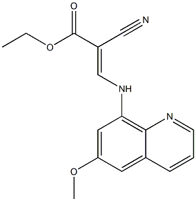 ethyl 2-cyano-3-[(6-methoxy-8-quinolyl)amino]acrylate Structure