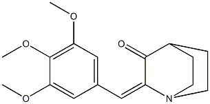 2-(3,4,5-trimethoxybenzylidene)quinuclidin-3-one 结构式