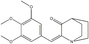 2-(3,4,5-trimethoxybenzylidene)quinuclidin-3-one Structure