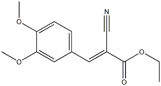 ethyl 2-cyano-3-(3,4-dimethoxyphenyl)acrylate 化学構造式