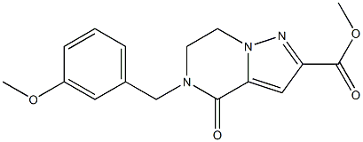 methyl 5-(3-methoxybenzyl)-4-oxo-4,5,6,7-tetrahydropyrazolo[1,5-a]pyrazine-2-carboxylate Structure