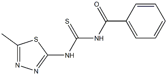 N-benzoyl-N'-(5-methyl-1,3,4-thiadiazol-2-yl)thiourea 化学構造式