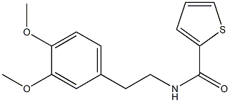 N2-(3,4-dimethoxyphenethyl)thiophene-2-carboxamide 化学構造式