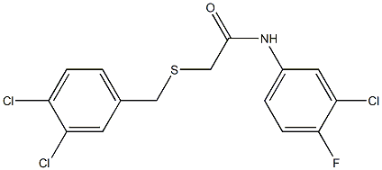  N1-(3-chloro-4-fluorophenyl)-2-[(3,4-dichlorobenzyl)thio]acetamide