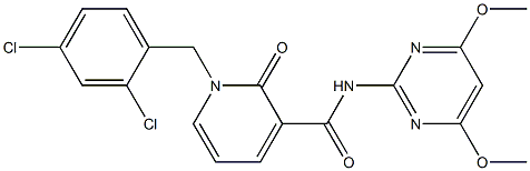 1-(2,4-dichlorobenzyl)-N-(4,6-dimethoxy-2-pyrimidinyl)-2-oxo-1,2-dihydro-3-pyridinecarboxamide Structure