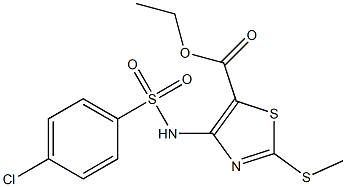 ethyl 4-{[(4-chlorophenyl)sulfonyl]amino}-2-(methylthio)-1,3-thiazole-5-car boxylate Structure